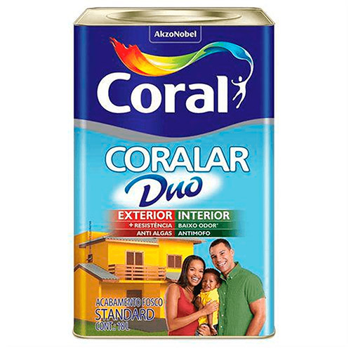Coral Coralar Duo tinta acrílica exterior/interior cores 18l